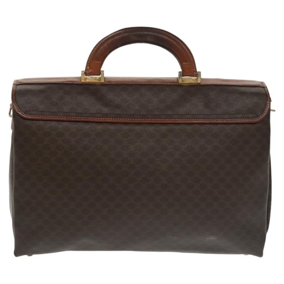 CELINE Macadam Canvas Hand Bag PVC Leather Brown Gold Auth 101152 - Picture 2 of 16